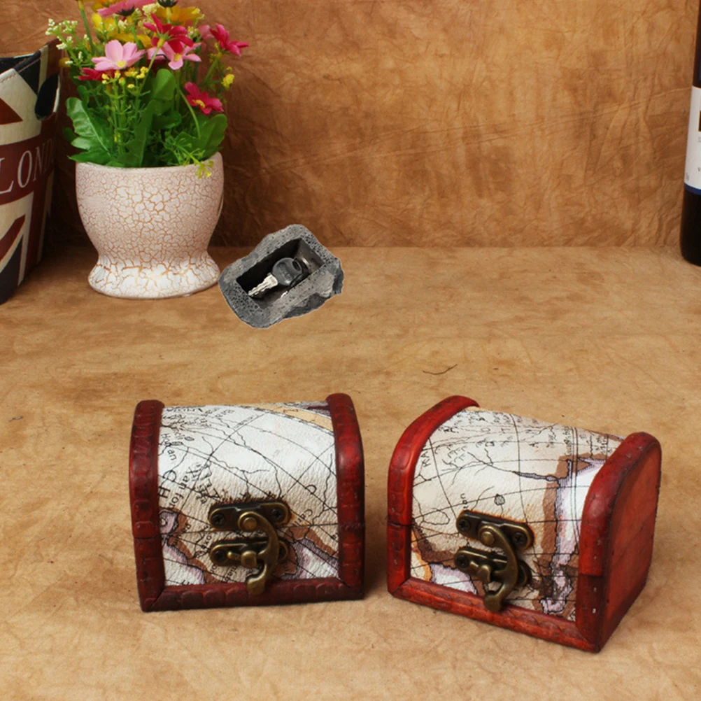 1 st Houder Hars Cash Opslag Container Tuin Decoratie Sleutel Hider Steen Desktop Organizer Box Voor Thuis Yard