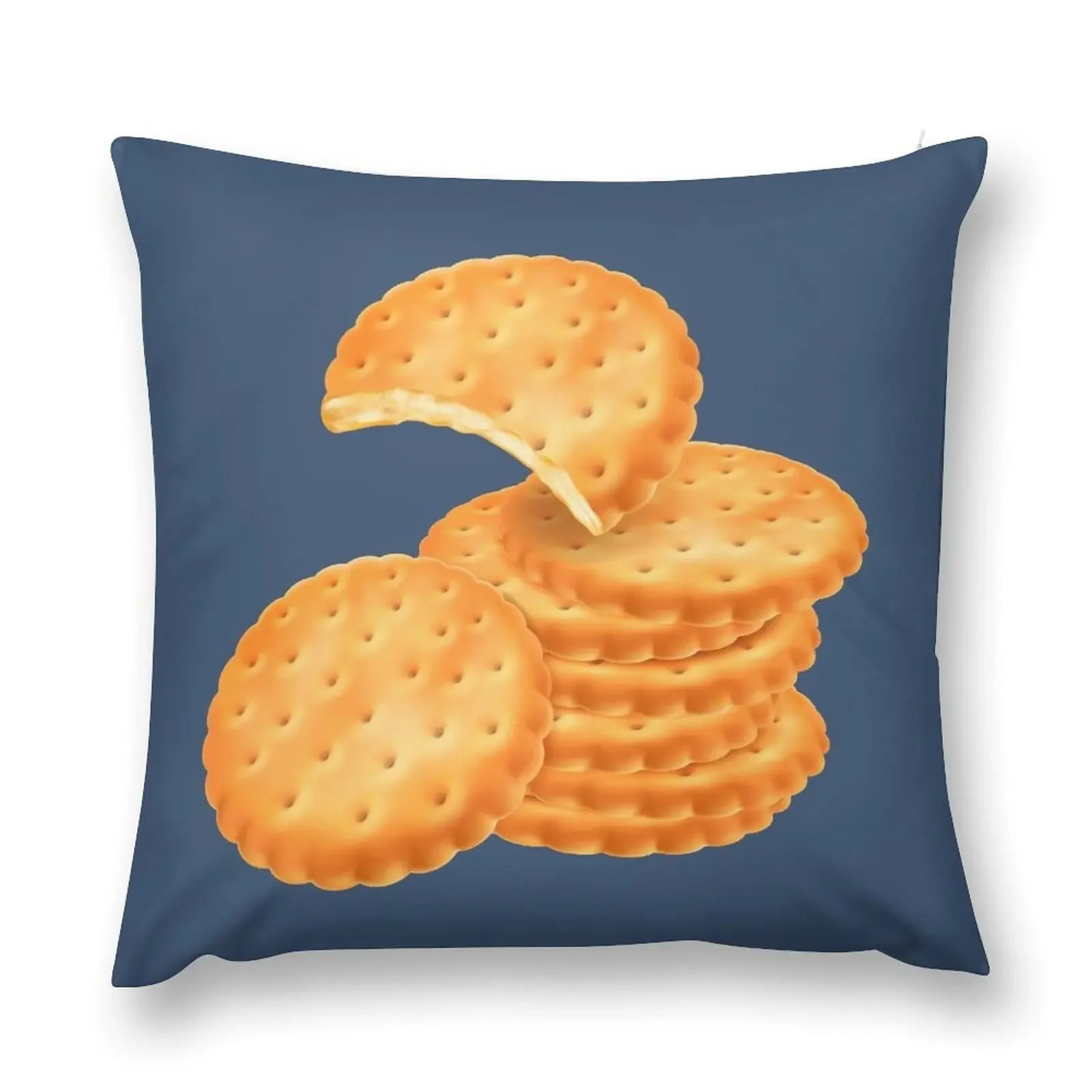 Stack of Round Crackers Throw Pillow Bed pillowcases Pillow Case pillow