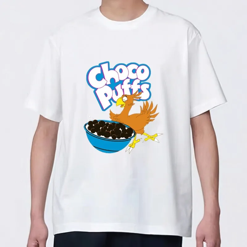 Coo Coo for Choco Puffs T Shirt Men Couple Combination Clothes Short Sleeve Collar Fashion woman Cotton