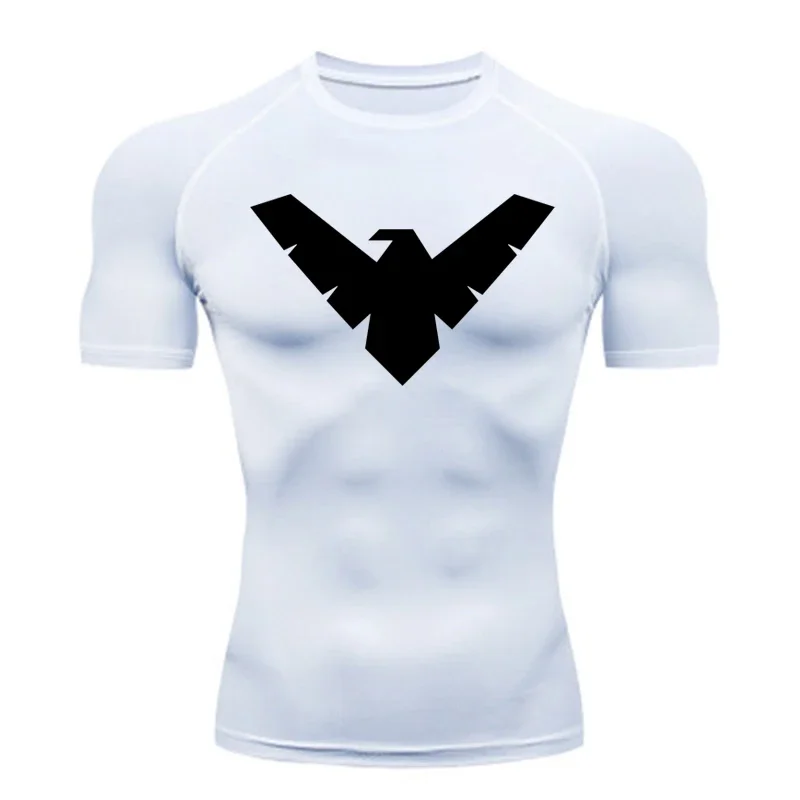 Summer Short Sleeve Compression Shirt Men Sports Top Running T Shirt Quick Dry Gym Workout Clothing Sun Protection Long Sleeve view 4