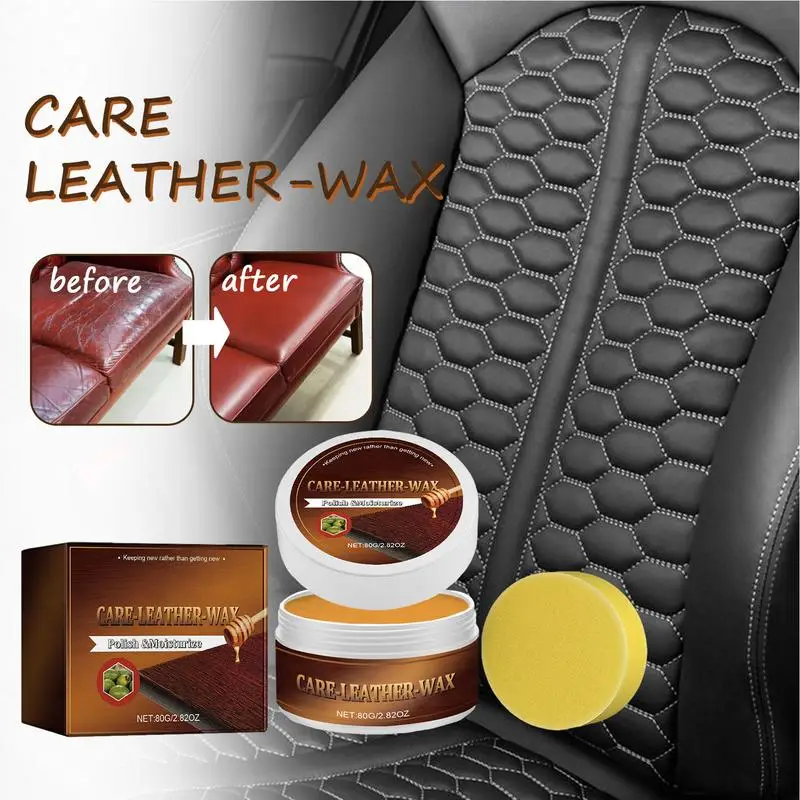 80g Leather Filling Paste Natural Leather Filler Repair Cream Leather Conditioner Cleaner Shoes Furniture Car Seats Polishing