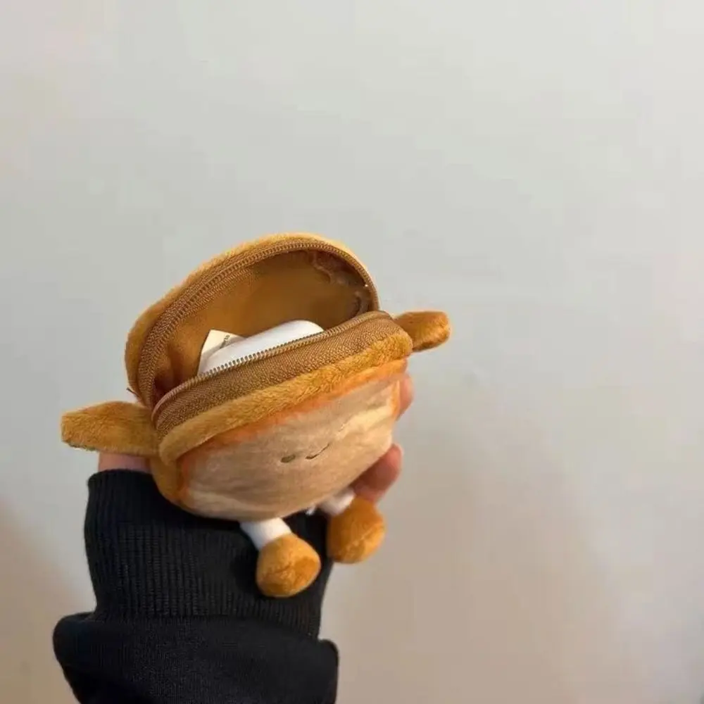 Симпатичный мультяшный Кошелек для монет, портативный кошелек для монет с хлебом, легкая Миниатюрная косметичка для девушек