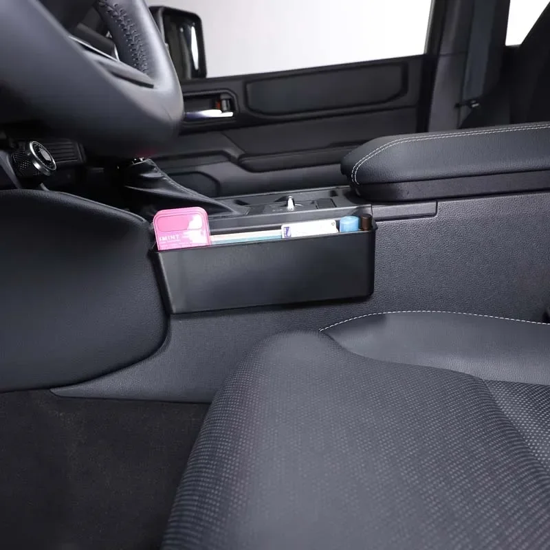 

ABS Car Gear Shift Panel Both Sides Storage Box Container Organizer Tray Interior Car Accessories For Toyota Prado 2024-2025