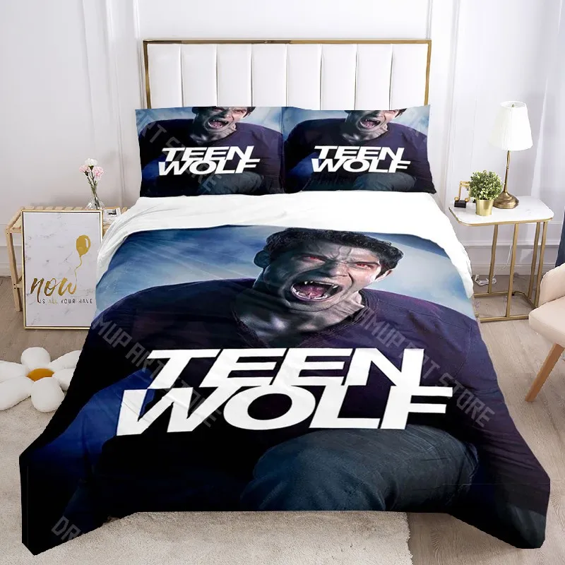 3D Printed Teen Wolf TV Series Bedding Set for Boys Girls Duvet Cover Pillowcase Twin Queen King Full Single Double Sizes