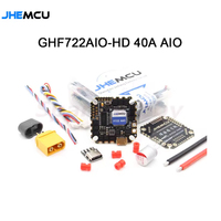 JHEMCU GHF722AIO-HD 40A AIO Flight Controller F722 FC Baro OSD BlackBox 40A 4in1 ESC 2-6S For RC FPV Freestyle Cinewhoop Drone