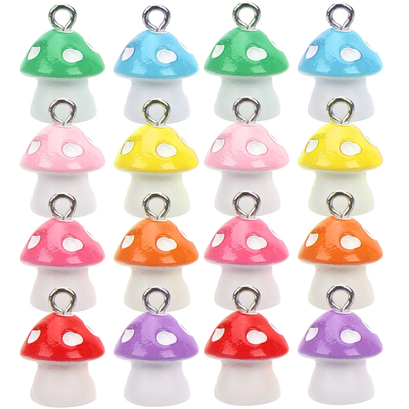 

30 шт. подвесок-грибов из смолы для изготовления украшений, креативные кулоны для браслетов, ожерелий, серег, рукоделия
