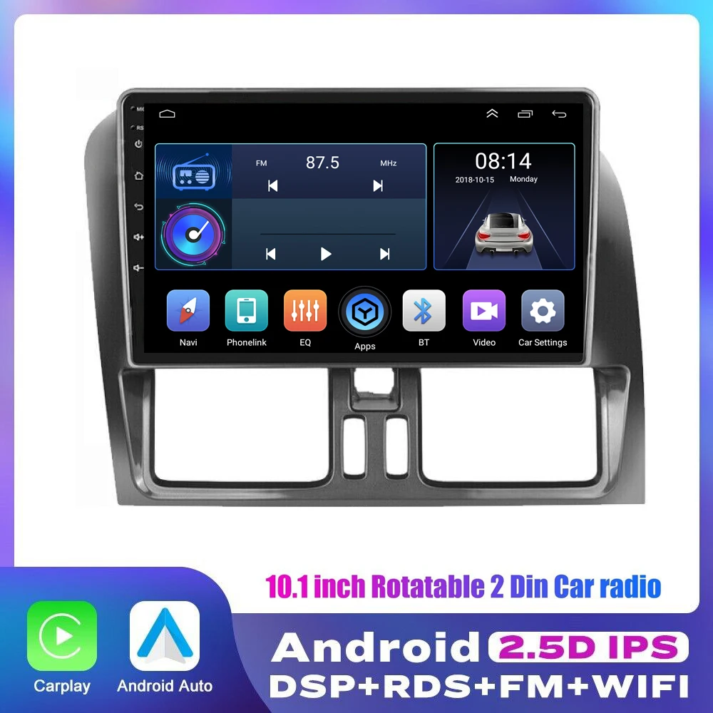 

Wireless CarPlay Android Auto Radio For Volvo XC60 2008 2009 2010 2011 2012 2013 4G+wifi Car Multimedia GPS 2din autoradio