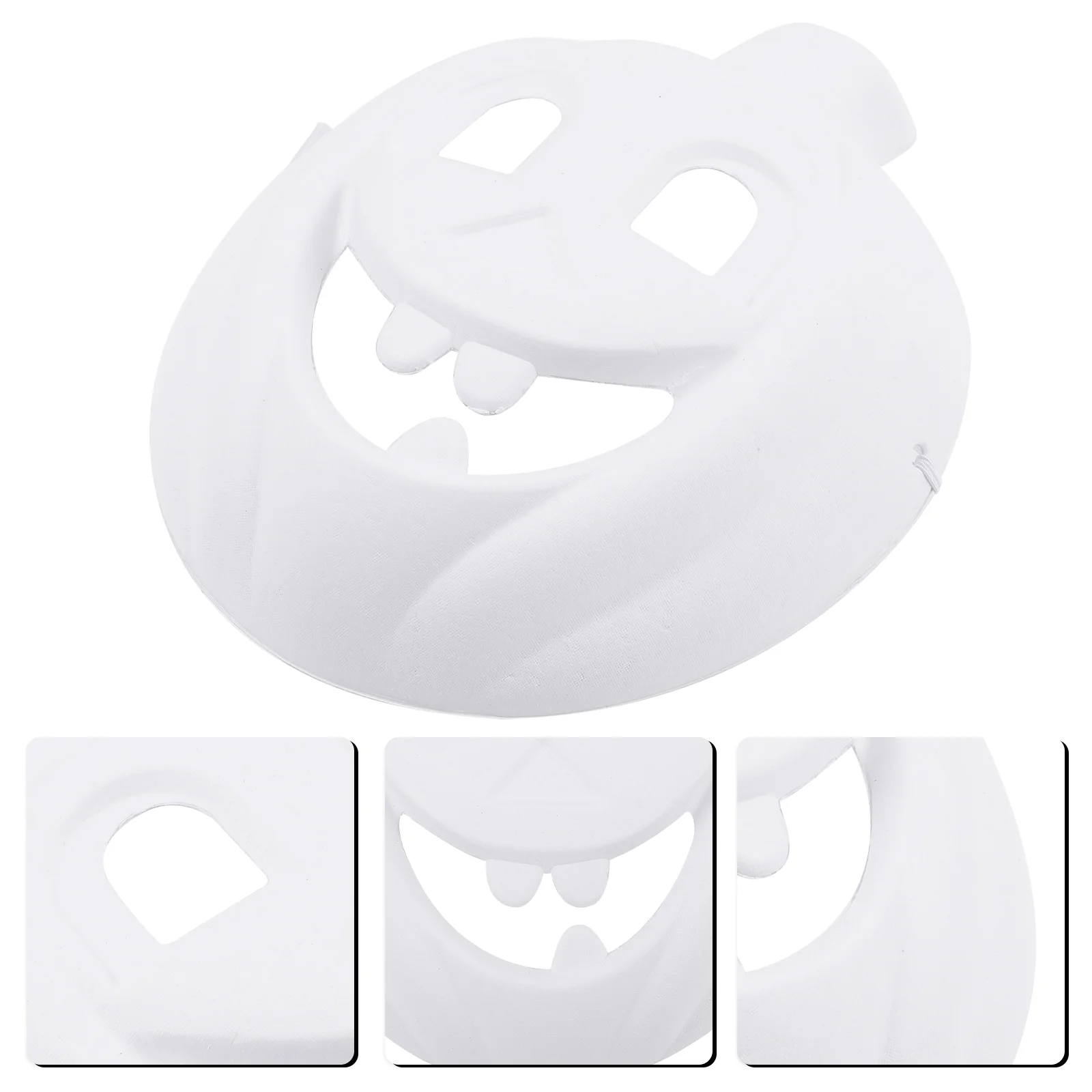 4 Pcs DIY Mask Halloween Masquerade for Kids Pumpkin Blank Toy Masks Decorate Prom
