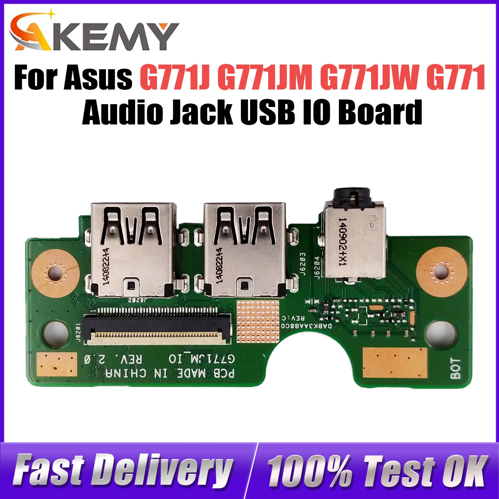 

Original For ASUS G771J G771JM G771JW G771 Audio Jack USB IO Board G771JM_IO 100% Tested Fast Ship