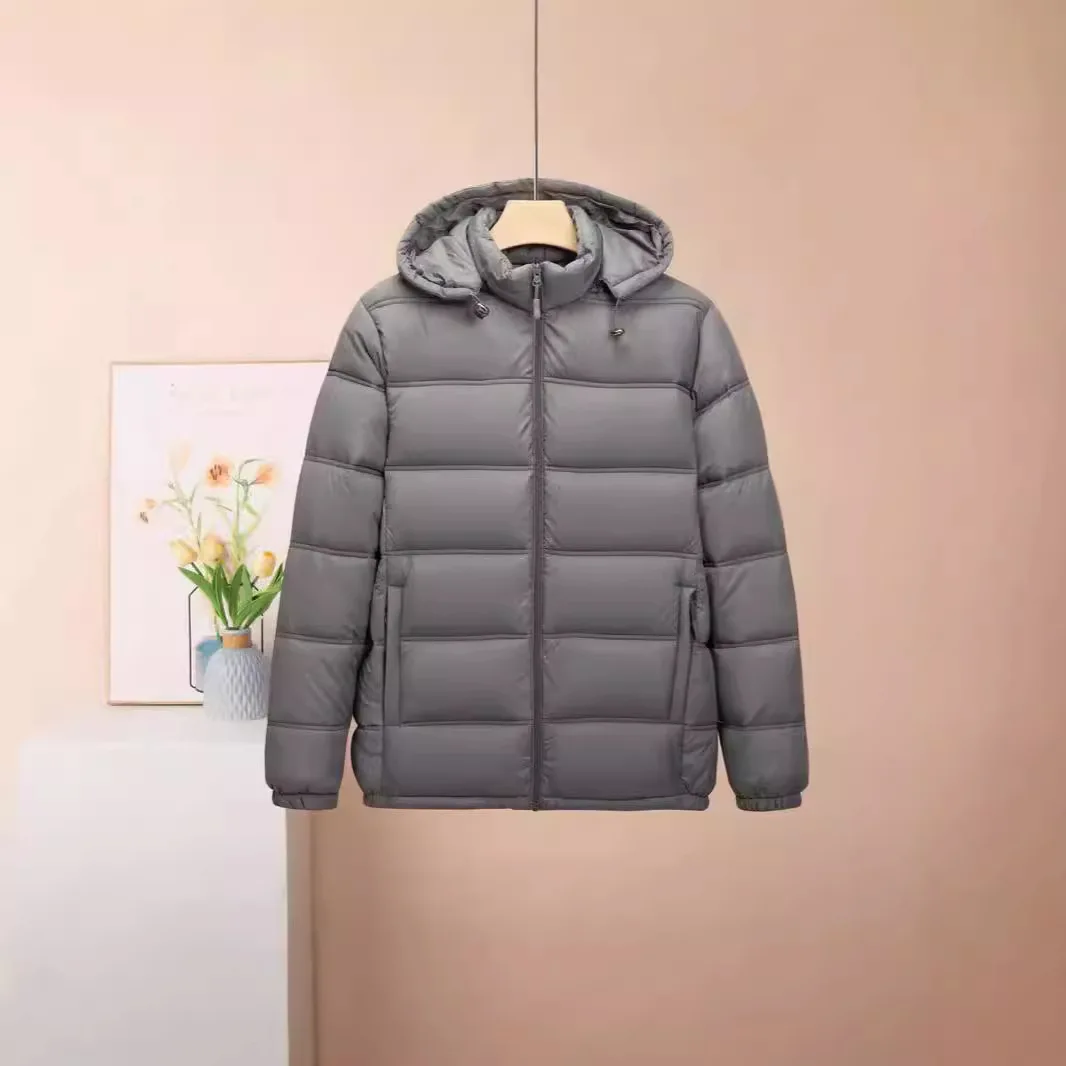 Men's Cotton Coat Thickened Hooded Jacket in Autumn Winter Detachable Hat Jacket Short Jacket
