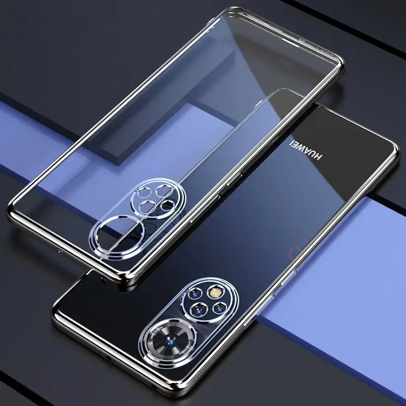 Luxury Plating Bumper Transparent Case On For Huawei Honor 50 60 70 80 Pro Se 20 Nova 9 Soft Silicone Clear Cover Honor50 Nova9