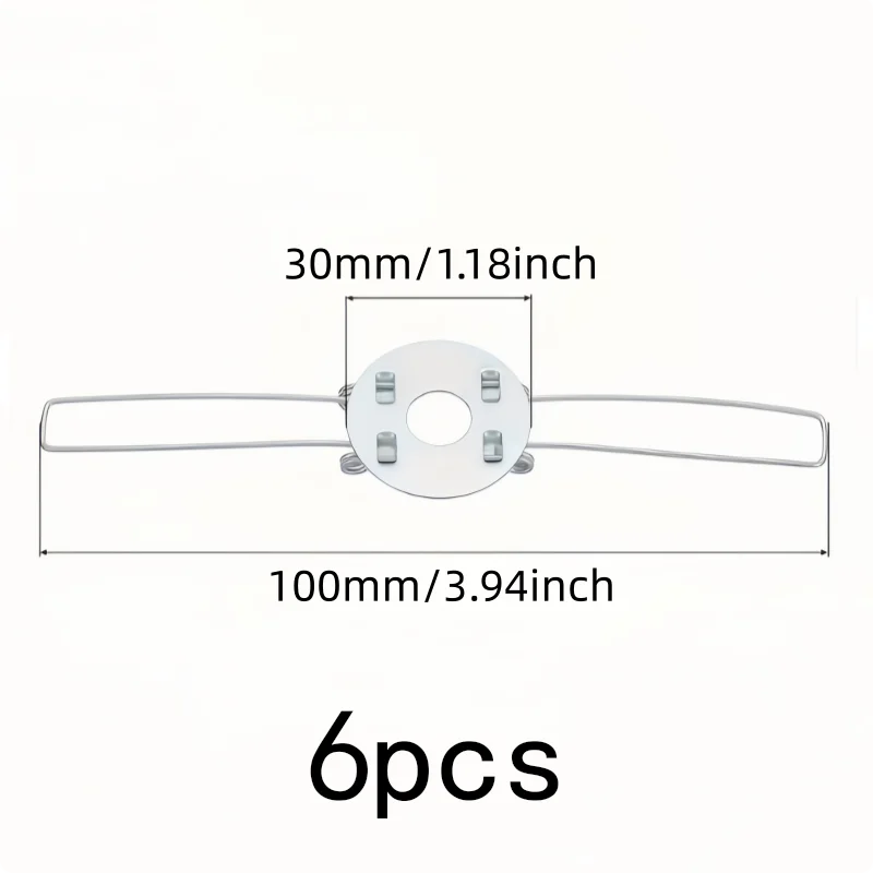 6 pcs 100mm Light Shade Fixing Springs with Sturdy Metal Material, Multipurpose, Versatile, Practical