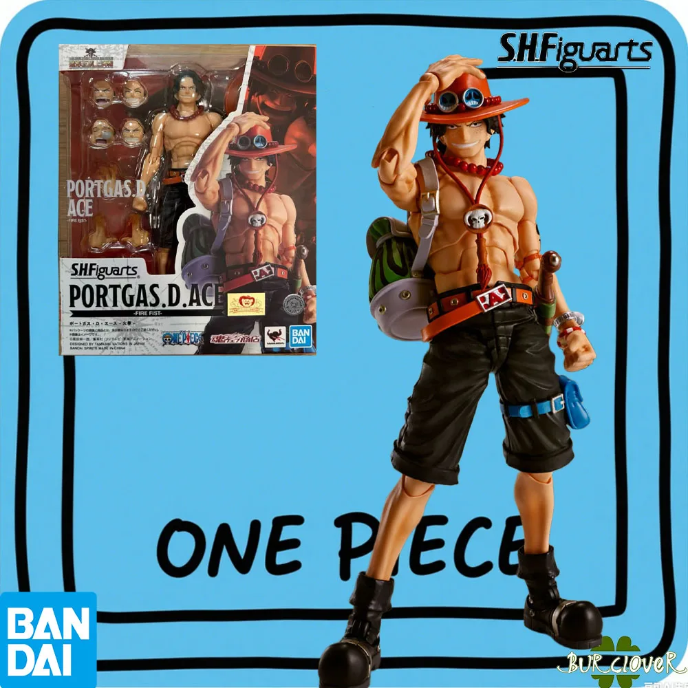 

100% Authentic In Stock Original Bandai S.H.Figuarts Shf One Piece Portgas·D·Ace Anime Action Figure Collection Model Toy
