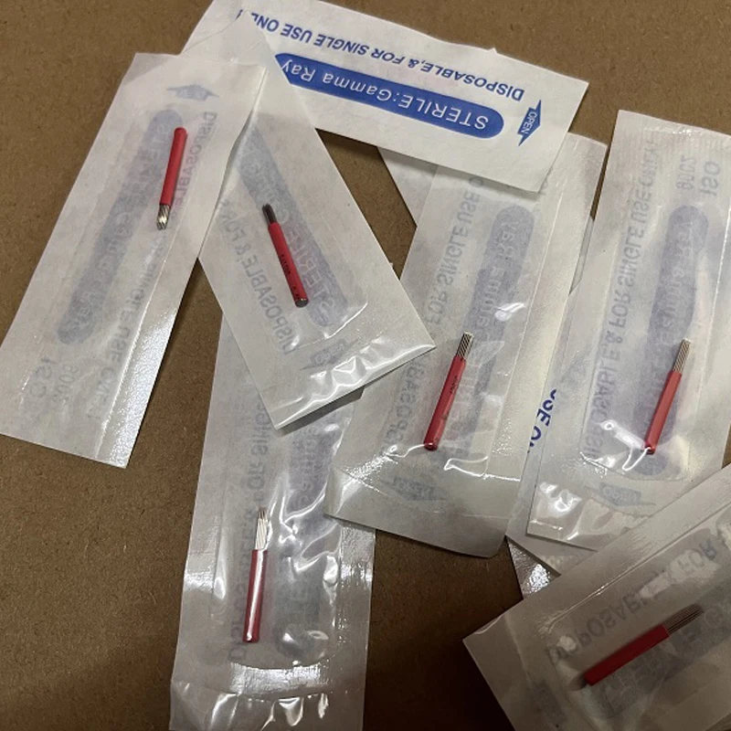 

50pcs Permanent Makeup Blade Round R3 R5 R7 R9 R19 Microblading Needles Tattoo Needle for Manual Pen Blades Shading Fog Eyebrow