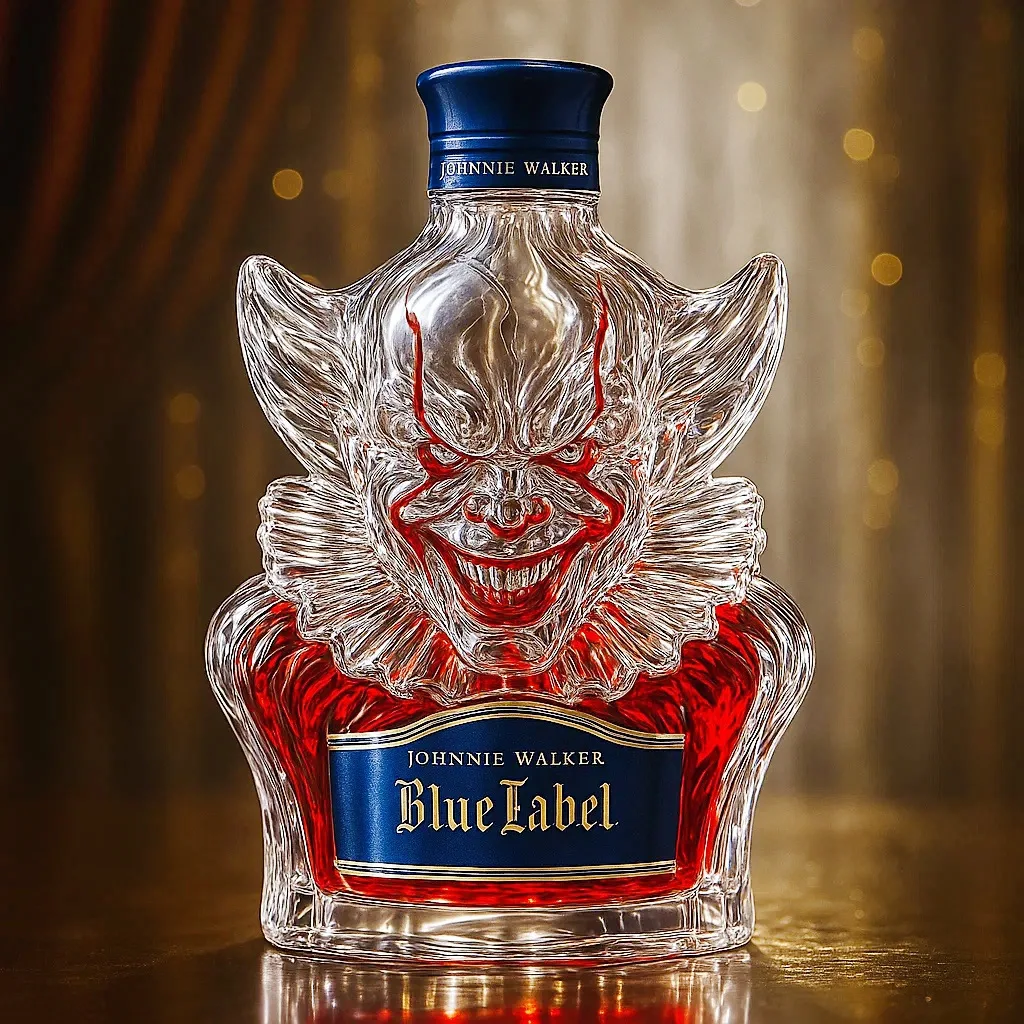

Clown Modeling Whisky Bottle Transparent Bar Decorative Ornament Borosilicate Glass Sealing Process Bottle