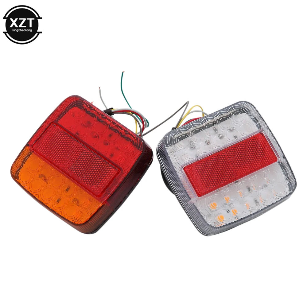 

2PCS 12VCar Trailer Trucks Tail light Car 20 LED Rear Tail Light Running Turn Signal Rear Lamps Waterproof Tailights Accessories