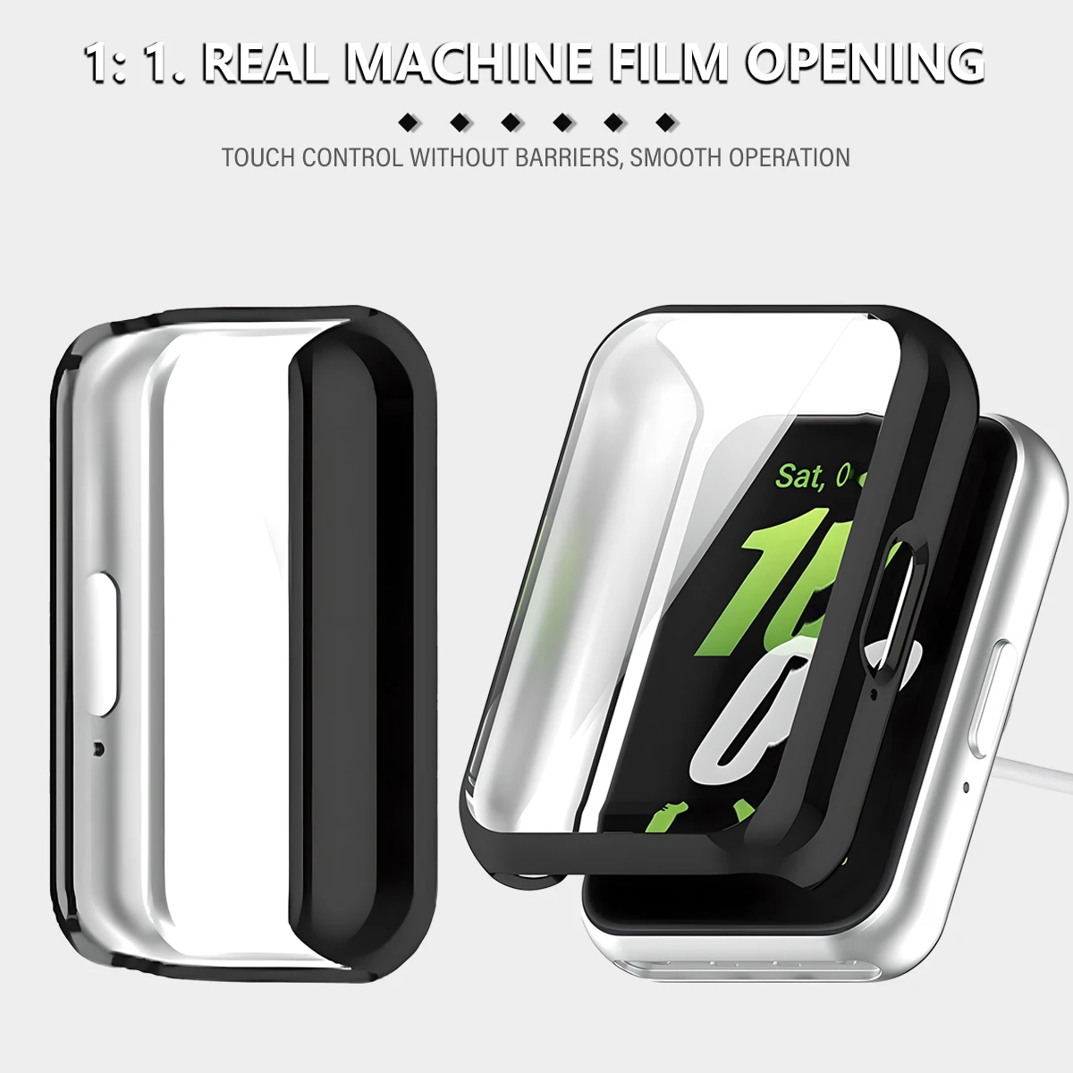 Para samsung galaxy fit 3 banda com starp magnético milanês tpu caso protetor de tela escudo substituição banda laço de aço inoxidável