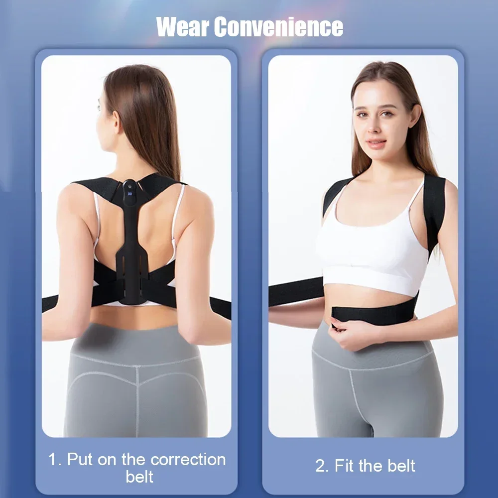 Smart Posture Corrector Belt Sensor Orthosis Invisible Reminder Adults Back Sitting Posture Spine Hunchback Fixer Tape Unisex