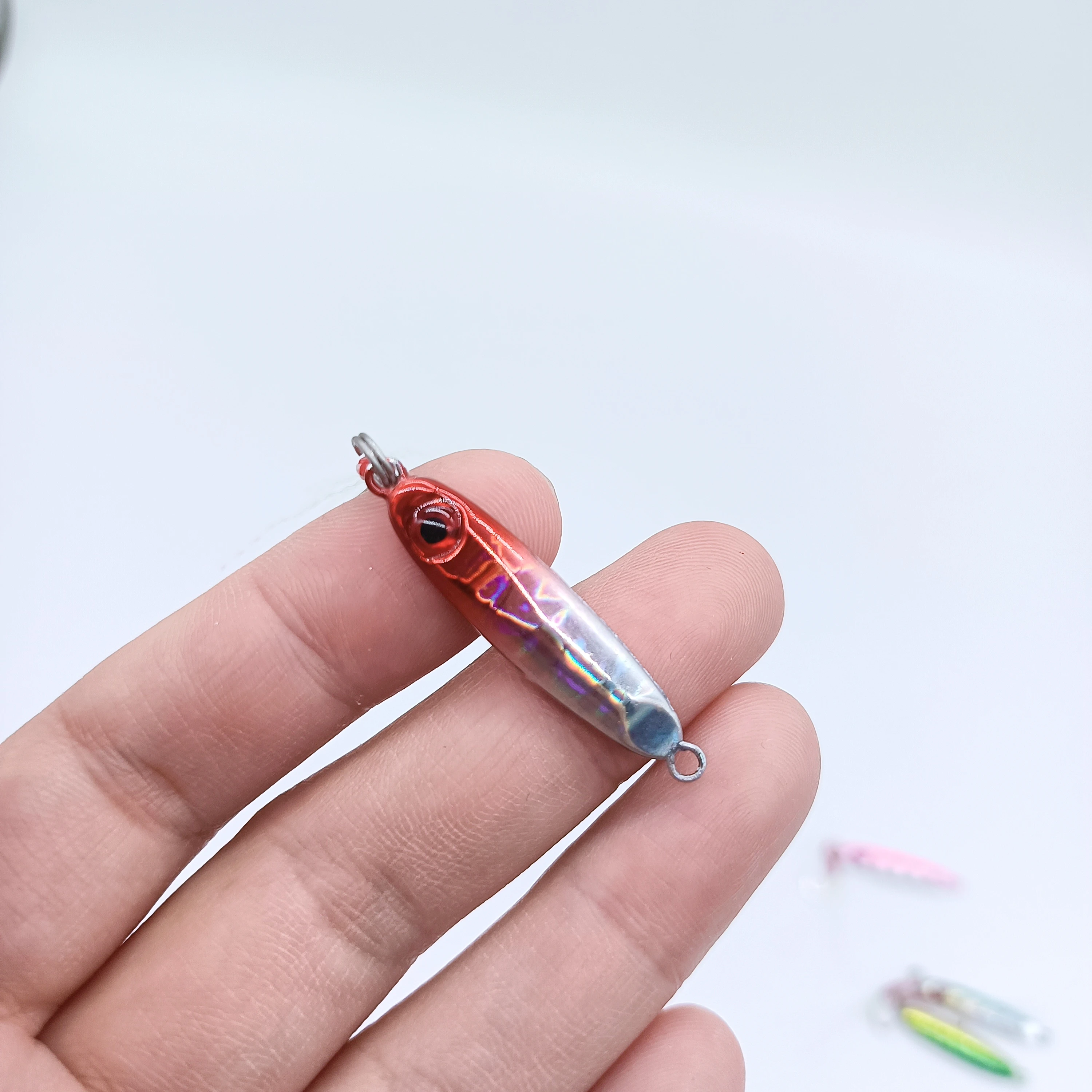 HOOFISH 1PCS Microjigging Angeln Locken 5,5g/32mm Mini Jig Köder Isca Künstliche Jig mit Einzel Haken angeln Zubehör – Detail 12