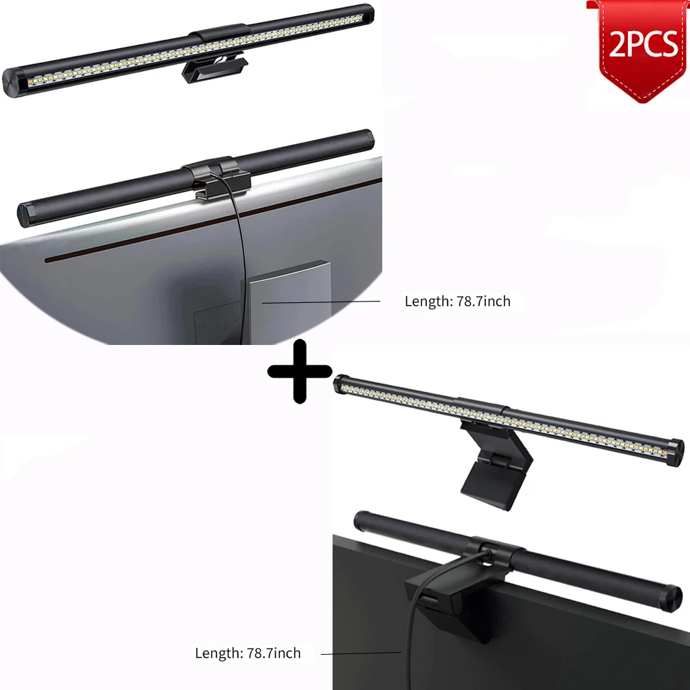 Wisciton LED-Monitor Licht leiste Computer Bildschirm Hängelampen RGB Atmosphäre Tisch lampe für Arbeits studie lesen Gaming Dimmen Beleuchtung 44cm 10