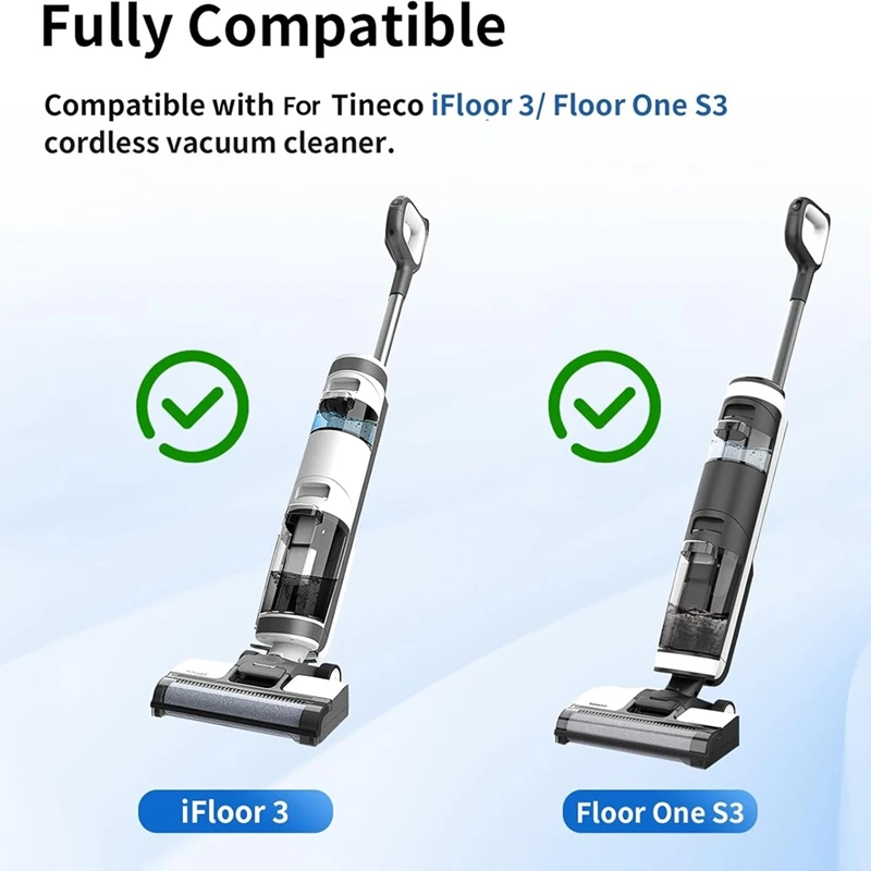 A44F-7PCS فرشاة دوارة للمكنسة الكهربائية ومجموعة ملحقات الفلتر لاستبدال المكنسة الكهربائية Tineco Ifloor 3 Floor One S3