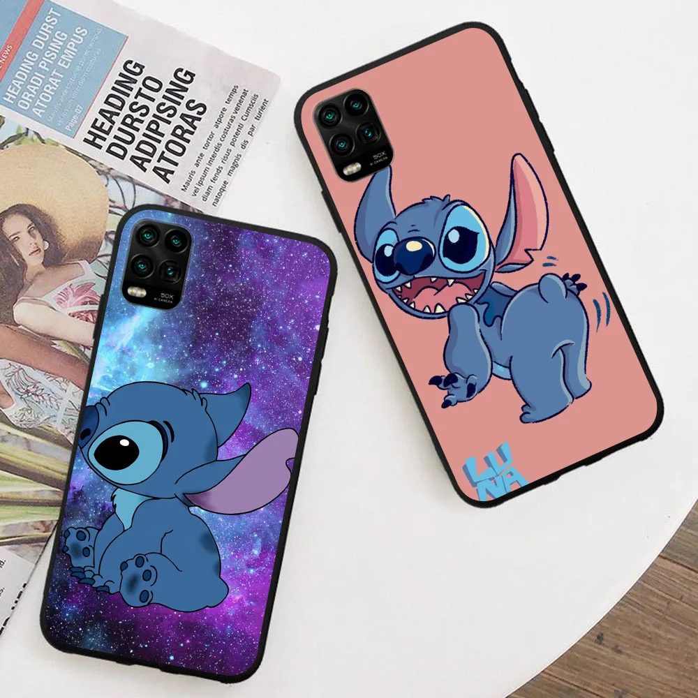 AK-21 Cute Stitch Silicone Case For  Xiaomi Mi 9T 10 10S 10T 11 11i 12 A2 A3 Pocophone F1 Lite Pro