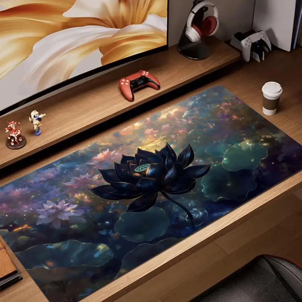 

Dark lotus design magic playmat Mouse Pad rubber anti-slip Desk Mat gamer pc accessories Gaming mat keypad expansion mousepad
