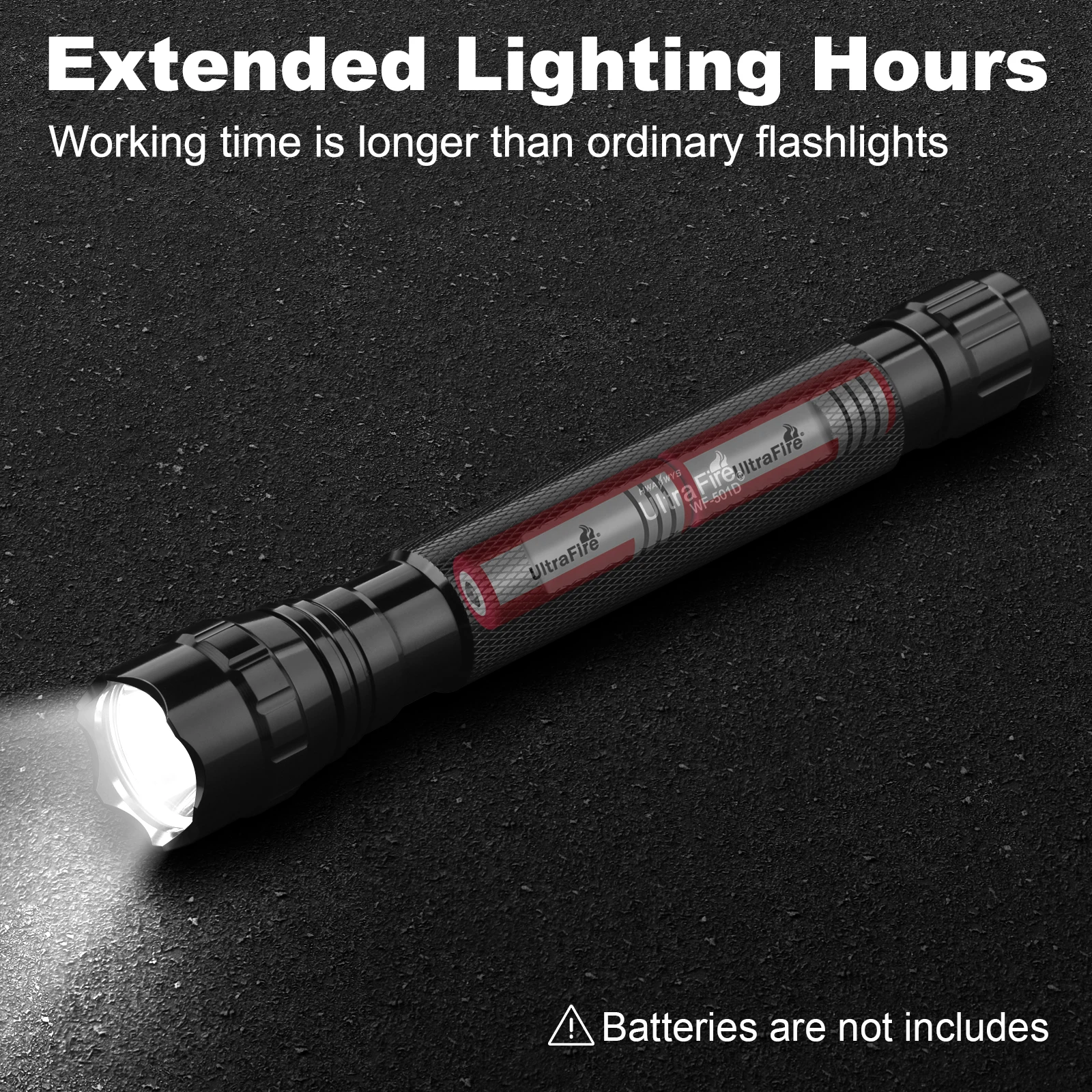 UltraFire WF-501D Military Tactical Led Flashlight High Power 18650 Rechargeable Waterproof EDC Torch Light with Battery Charger