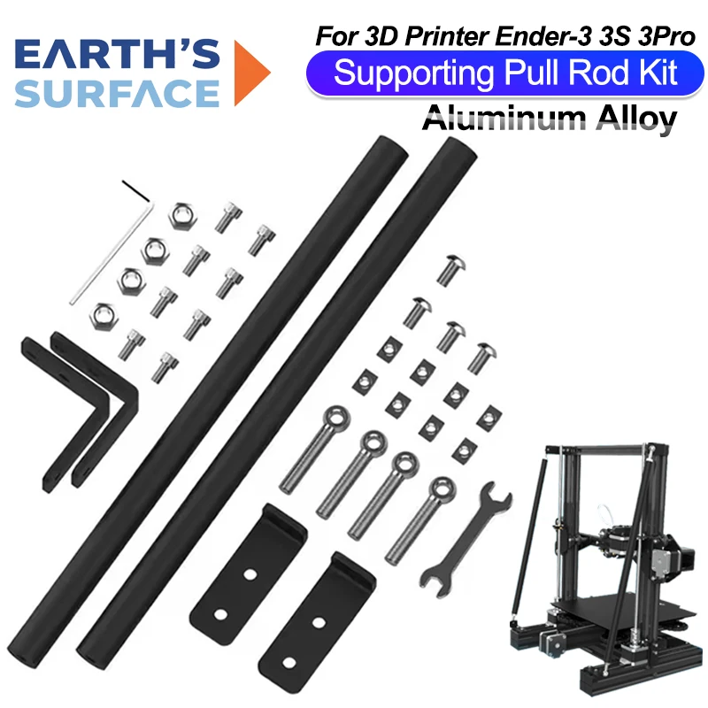 

For 3D Printer Ender 3 Series Supporting Pull Rod Kit Aluminum Alloy Tie Rod Set Compatible With Creality Ender 3S Ender 3 Pro