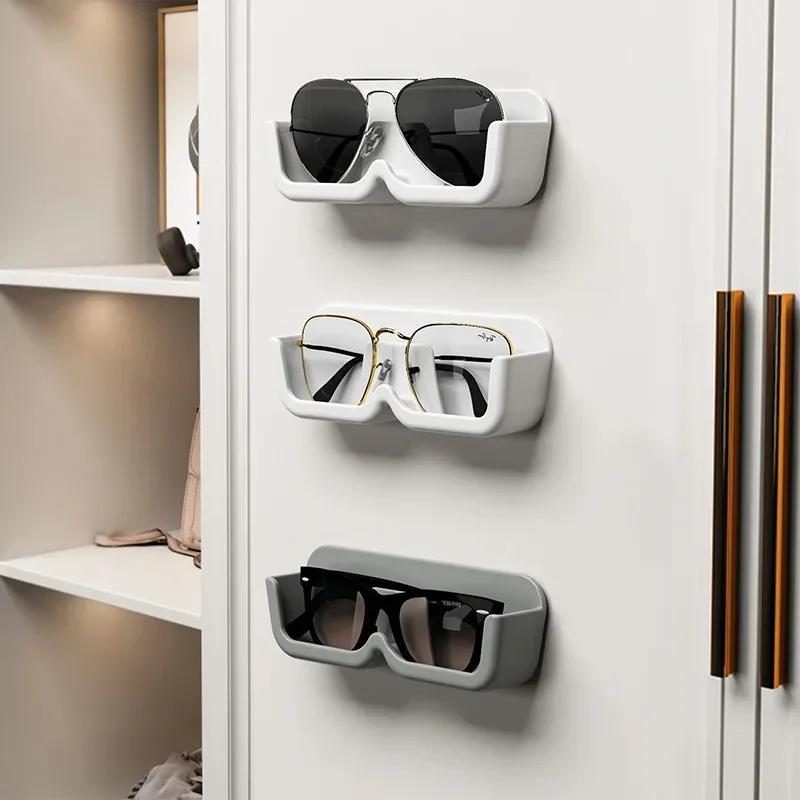 Eyeglasses Organizer Wall Mounted Hole-free Decorative Put Myopia Sunglasses Wall Display Sunglasses Shelf Storage Box