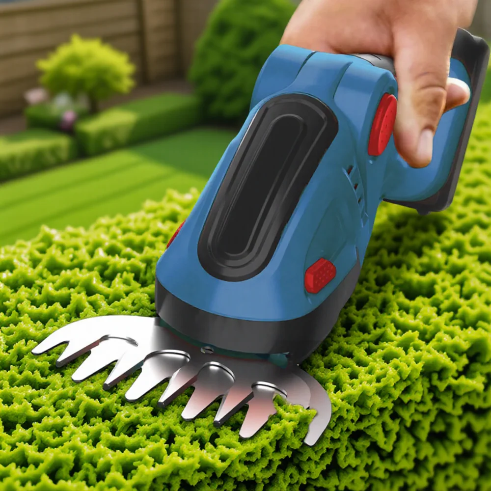 

24V Cordless 2in1 Handheld Lawn Trimmer Mower Pruning Shears US Plug Garden Tool Yard Care