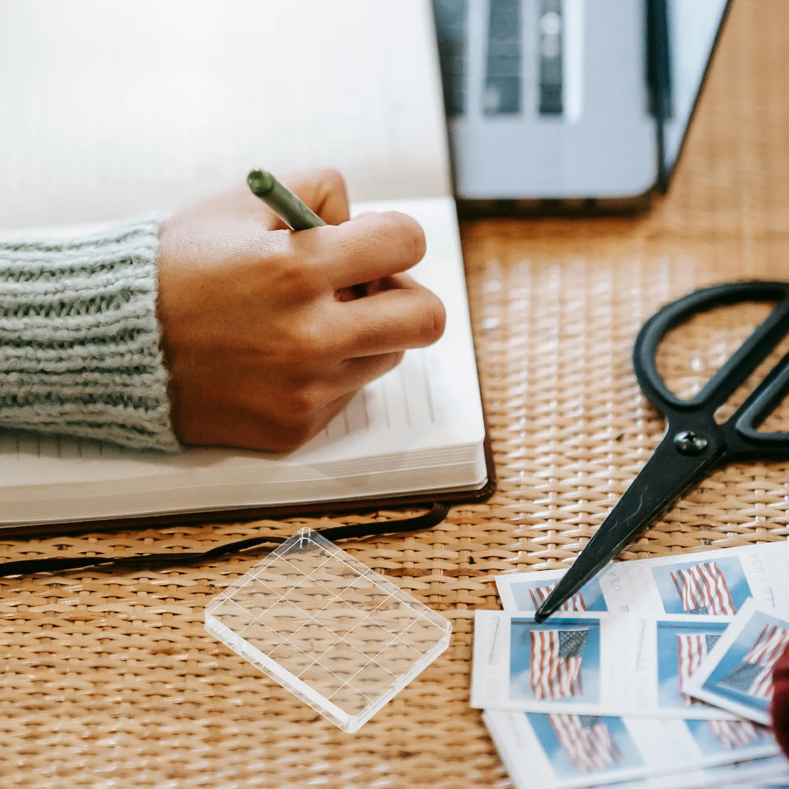 

5Pcs Acrylic Stamp Blocks Clear for Scrapbooking Card Making DIY Crafts Creative Design Scratch Resistant Stamp Platform