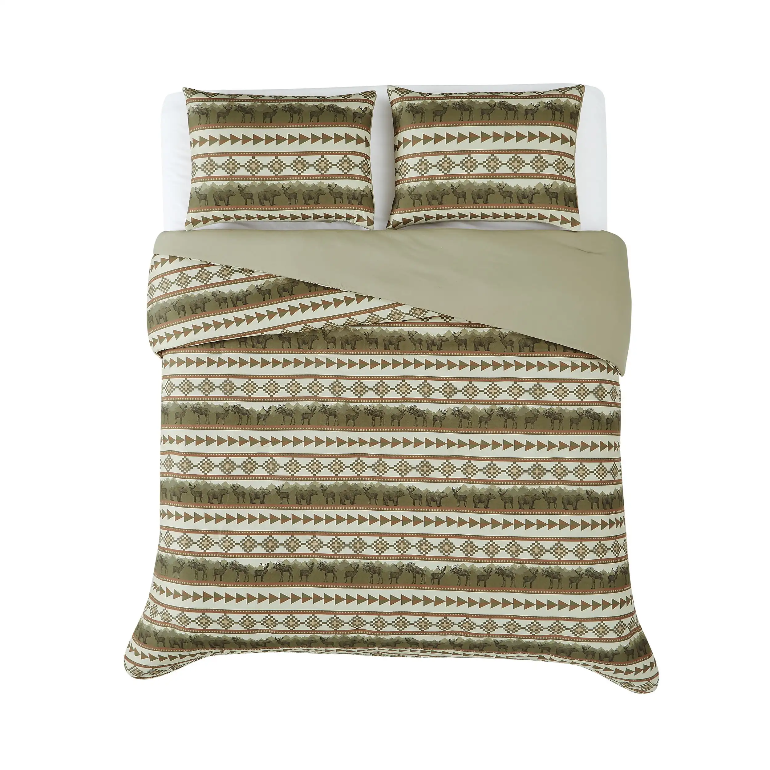 Set trapunta Moose Bear Stripe Full / Queen