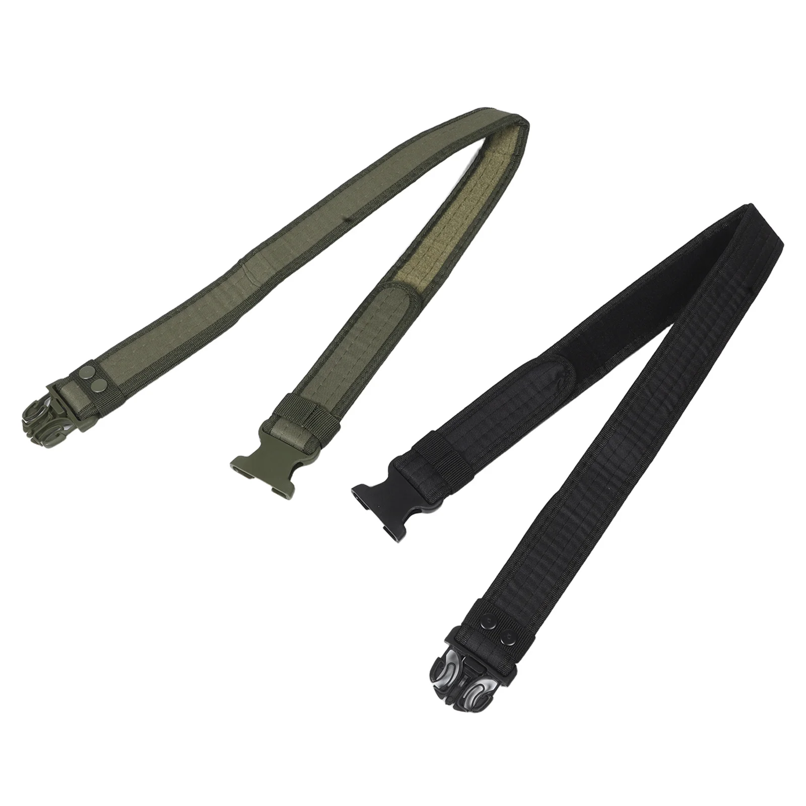 

2pcs Outdoor Tactical Belt Canvas Webbing For Students Boys Adjustable Plastic Buckle Hiking Camping Training Work Utility Belt