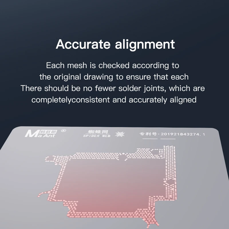 MaAnt BGA IC Reballing Stencil Kits for Huawei Cell Phone Middle Layer for Kirin 980 Hi 3680 CPU P30 Mate 20 8939/MT6753V CPU