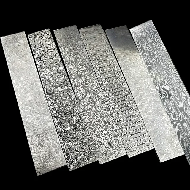 15x2.5x0.3CM 57-59 HRC VG10 Ostrze ze stali damasceńskiej Kute surowce Stalowa taśma kanapkowa DIY Nóż Pusta pręt Zapłoniona