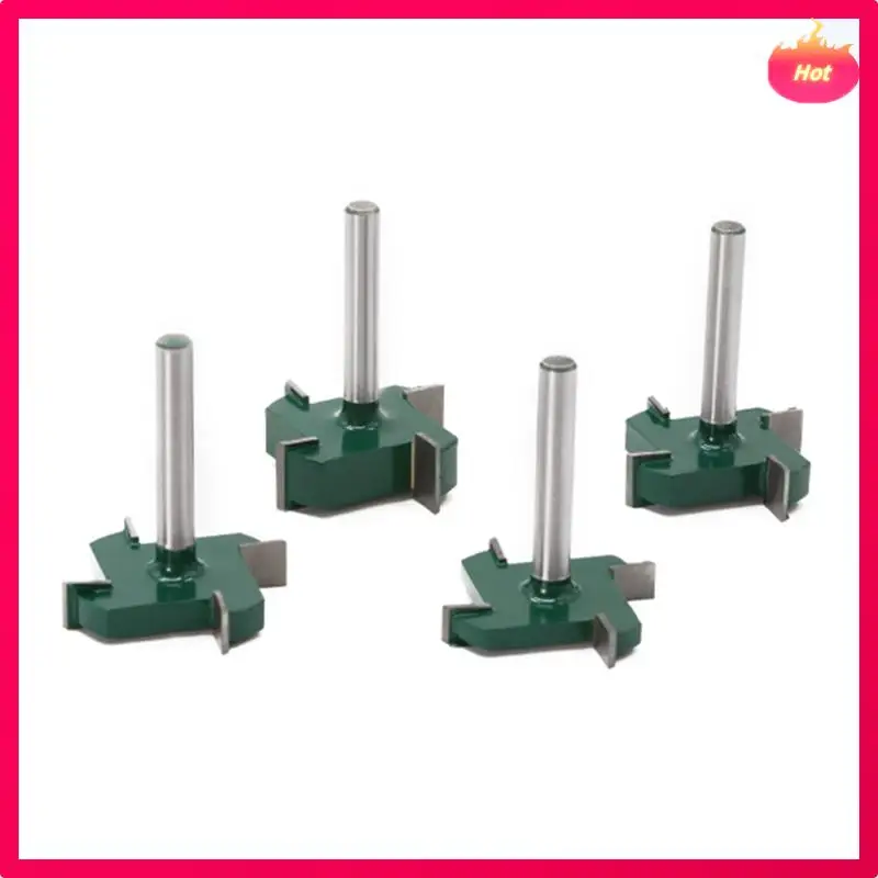 

ABYP 4PCS CNC Spoilboard Surfacing Router Bits 1/4 Inch Slab Carbide Flattening Router Bit Set Kit Rabbet Slot Cutter