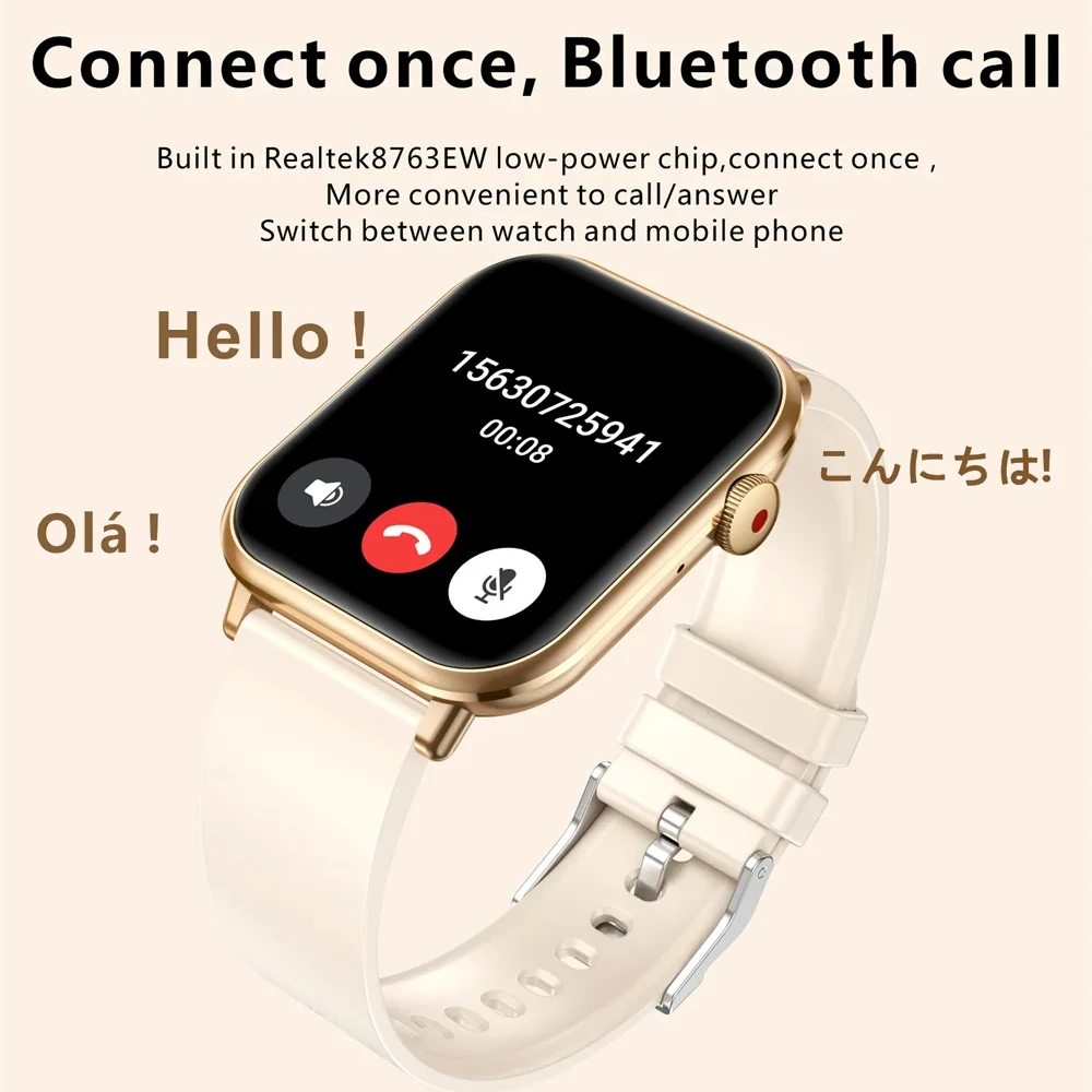 Kaimorui นาฬิกาอัจฉริยะ1.96นิ้ว, สมาร์ทวอท์ชโทรผ่านบลูทูธสำหรับผู้ชายและผู้หญิงสำหรับเล่นกีฬากลางแจ้งเครื่องวัดชีพจรเพื่อสุขภาพสำหรับ iOS Andriod