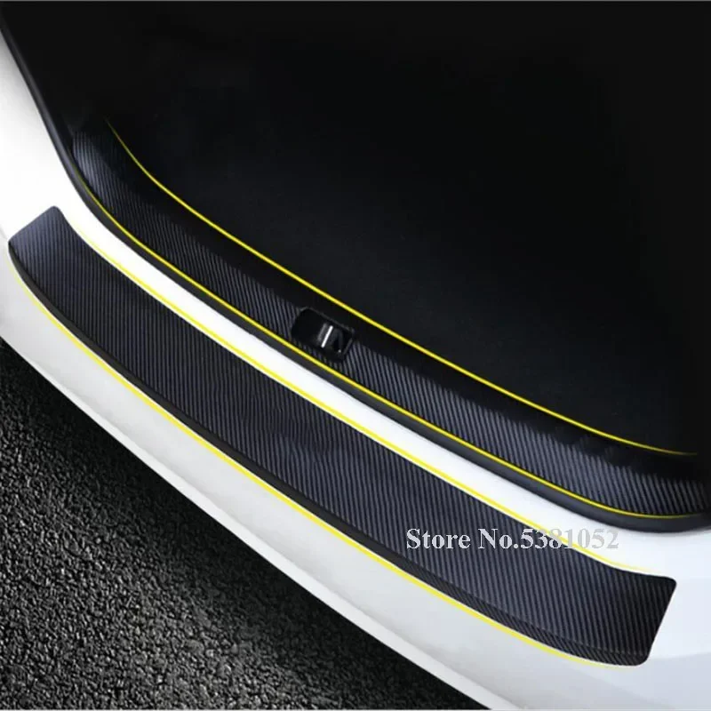 PU Leather Rear Bumper Sticker Threshold Strip For Ford Escape Kuga 2015 2017 2018 2020 2021 Trunk Door Sill Pedal Cover