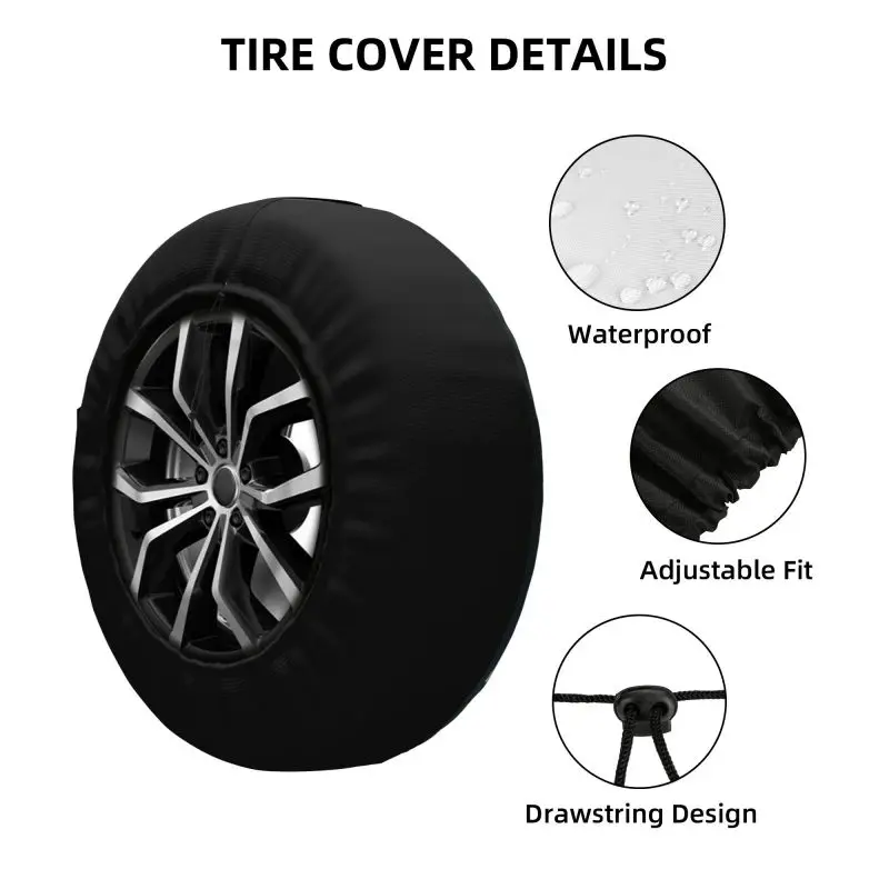 Custom Golden Aztec Warrior Spare Wheel Tire Cover for Toyota Land Cruiser Prado Jeep RV SUV Camper Vehicle Accessories 14\