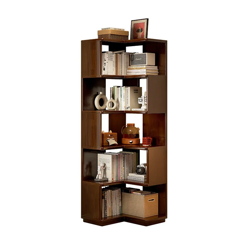 

All solid wood corner floor shelves, student home living room corner cabinets, corner storage bedside bookcases