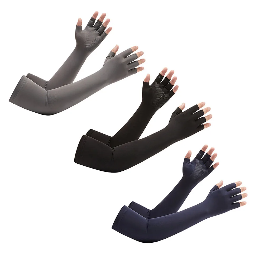 Summer UV Protection Gloves Non Slip Touchscreen Cooling Ice Silk For Cycling Driving Fishing Outdoor Sports Accessories