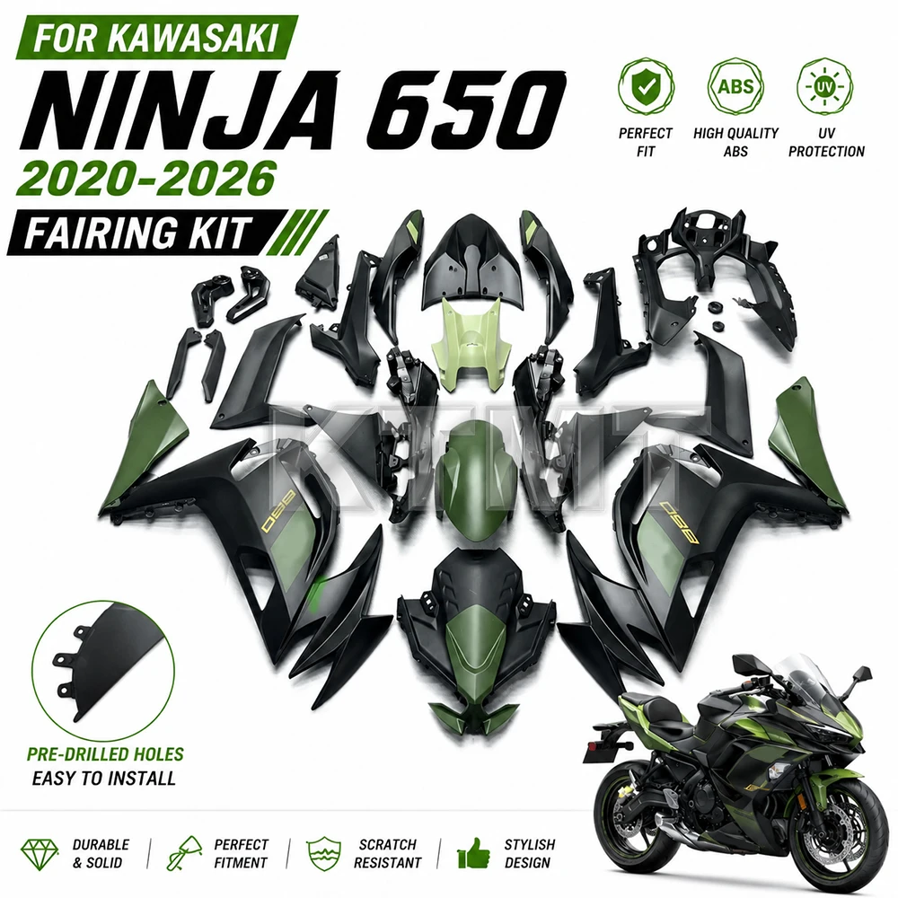 Motorrad-Vollverkleidungssatz Passend für KAWASAKI Ninja650 Ninja 650 EX650 2020 2021 2022 2023 2024 2025 Karosserie Komplette Verkleidungssätze