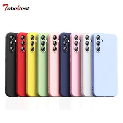 Custodia in Silicone tinta unita Candy per Samsung Galaxy A15 A25 A35 A55 A05 A05S 5G Cover in TPU morbido opaco