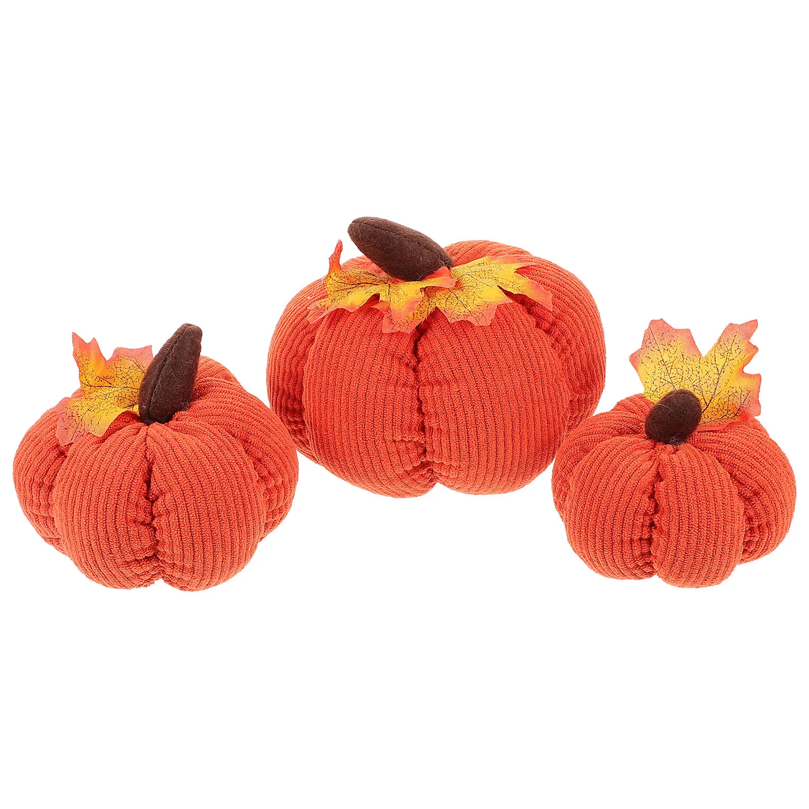 

3Pcs Thanksgiving Pumpkin Decor Simulation Lifelike Artificial Harvest Pumpkins for Home Tabletop Scene Layout Fall Decorations