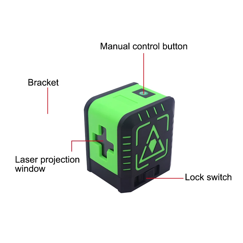 Pracmanu 2 Lines Laser Level Professional Vertical Cross Level Laser Self Levelling ( 4 degrees) лазерный уровень