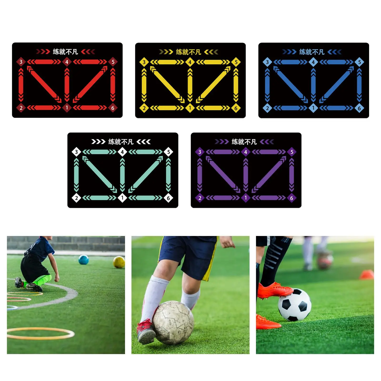 Football Footstep Training Mat, Football Mat Training Pace Ball Control Player Equipment Football Door Mat Soccer Train Mat