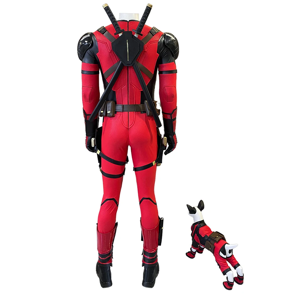 Wade Wilson Soldado Vermelho Cosplay Traje, Pool Boy Battle Suit, Bodysuit com Acessórios, Roupa de Carnaval Halloween, Feita À Mão, DP3