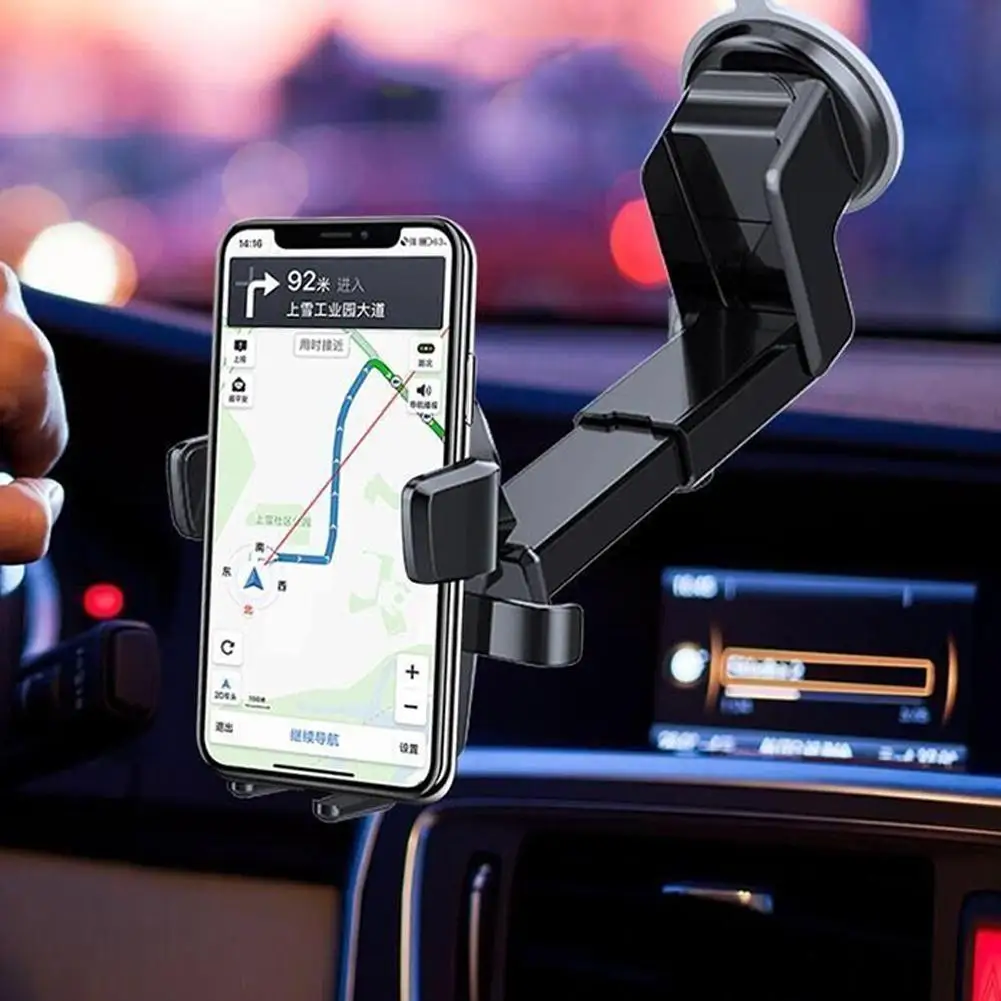 The Air Outlet Car Phone Holder Suction Cup Smartphone Support Anti Slip Shockproof Navigation Bracket Rotatable Car Bracket