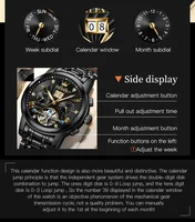 OLEVS Classic Men's Watches Tourbillon Multi-function Full Automatic Men Watch High end Male Wristwatches 6